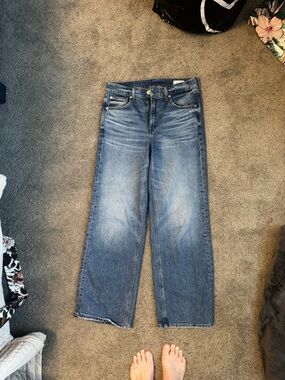 AYR Medium Blue Denim Jeans with Contrast Stitching